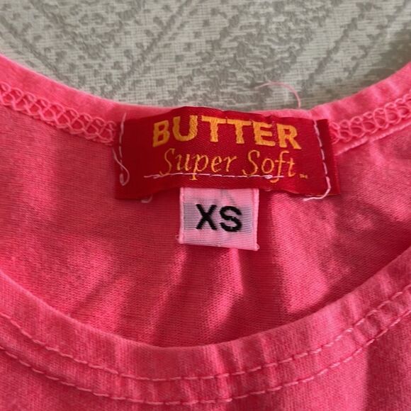 Butter Girls Neon Pink Sparkle Candy Tank Top - Picture 3 of 6